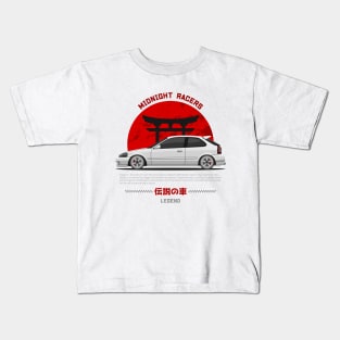 Midnight Racer White EK 9 JDM Kids T-Shirt